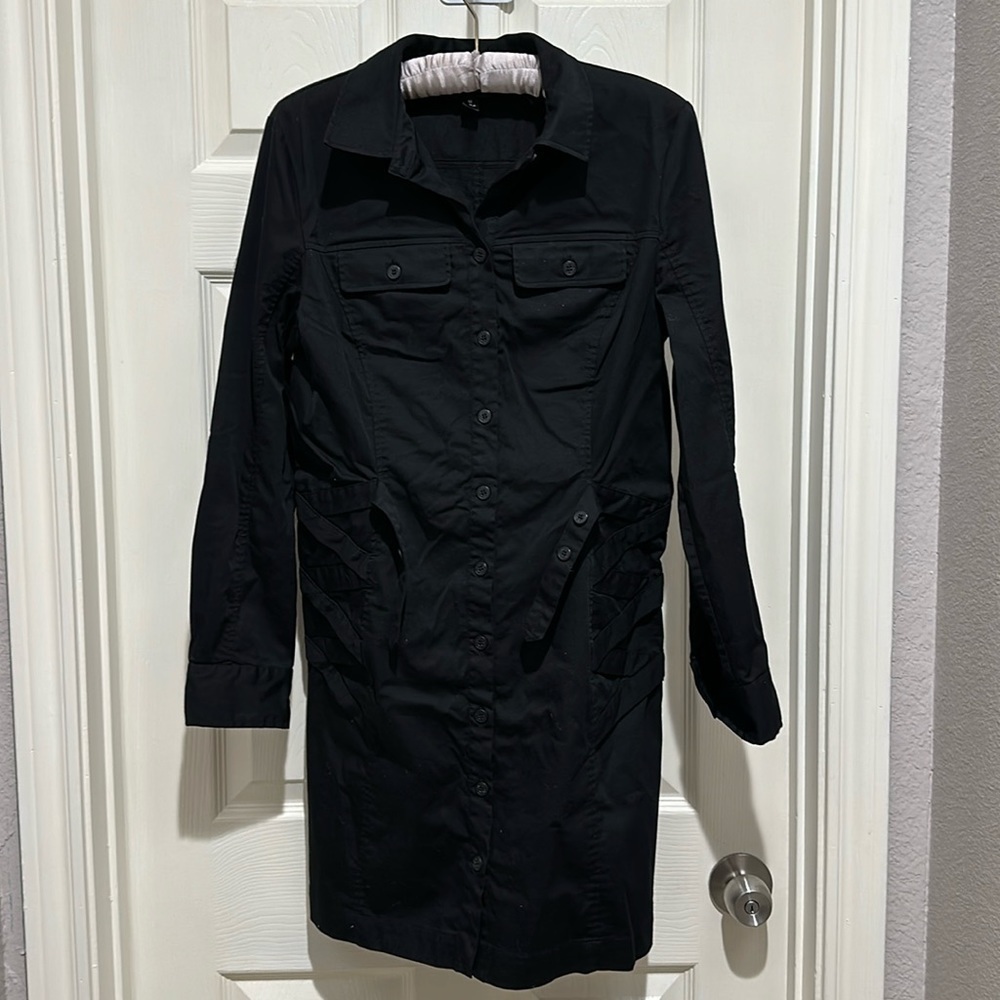Nicole by Nicole Milller Women’s Size 12 Black Long Sleeve Shirt Dress